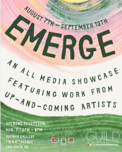 Emerge poster. Image credit: the Guild of Artists and Artisans.